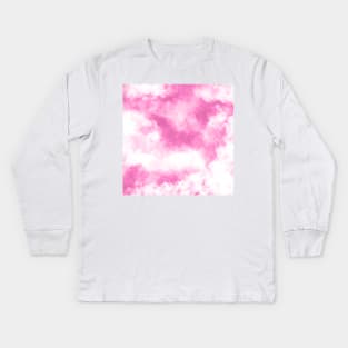 Pink Clouds Kids Long Sleeve T-Shirt